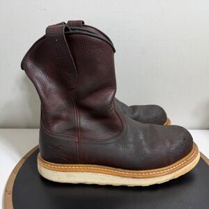 Irish Setter Pull-On Work Boots Men 8.5 Waterproof Leather EH Safety Toe Work